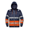 CONTRAST SWEATSHIRT - Hi-Vis Reflective Bands - Adjustable Hood - Zipped Front Fastening