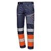 CONTRAST TROUSERS - Class 1 - Hi-Vis Yellow - Reflective Bands