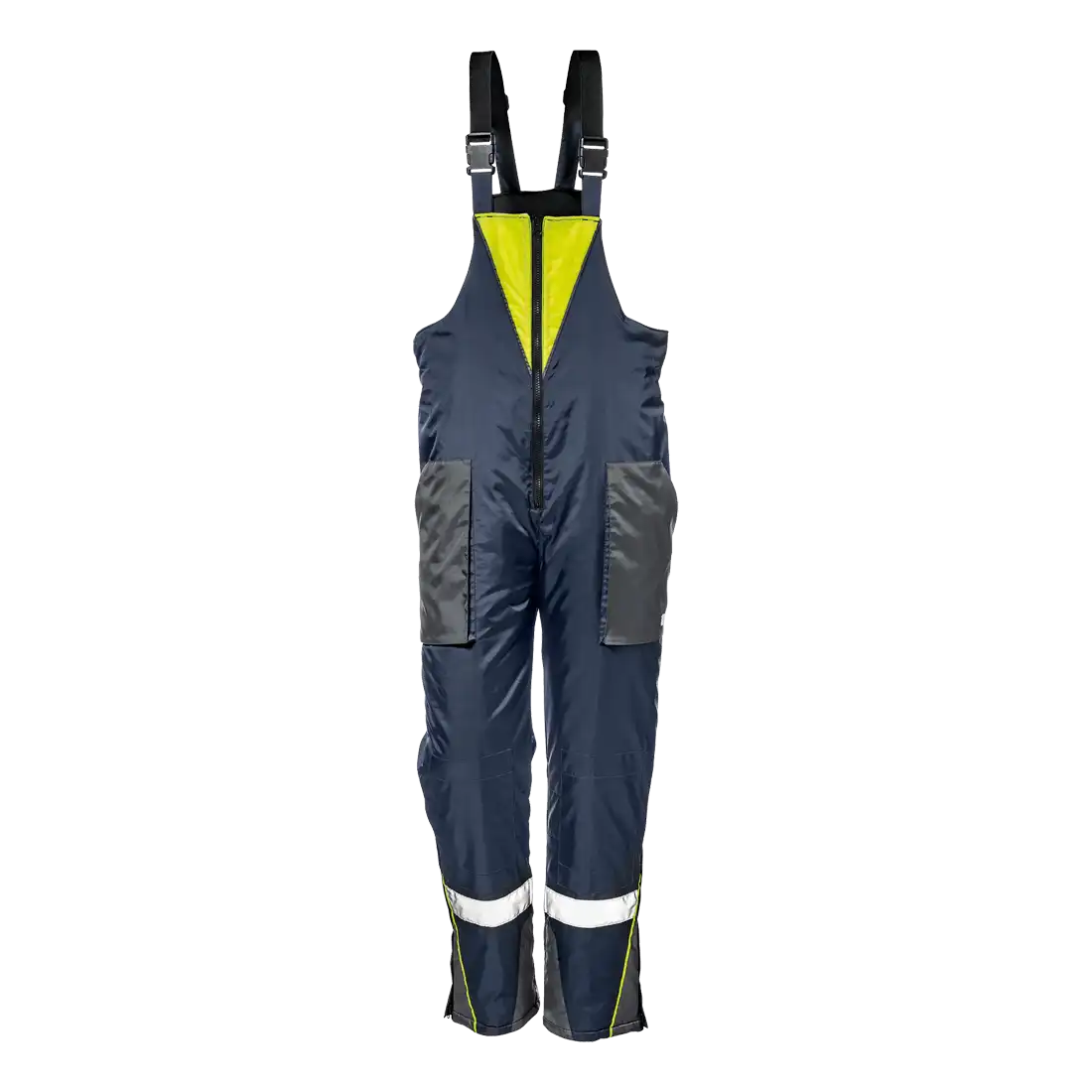 FREEZER BIB-TROUSERS - Hi-Vis Yellow - Reflective Bands - Thinsulate Padding