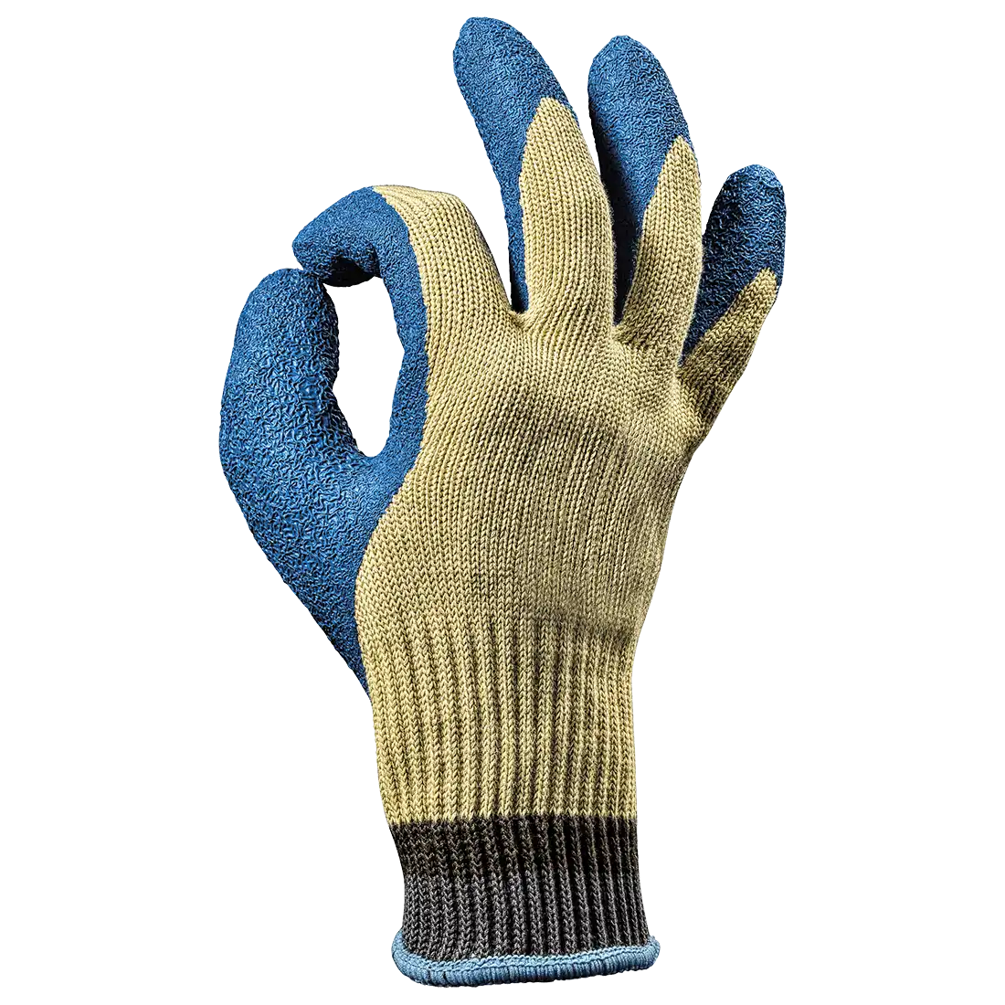 POWER PALM GLOVES - Anti-Slip Latex Finish - Kevlar Knit - Elastic Knit Cuff - Pack of 12 Pieces