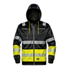 CONTRAST SWEATSHIRT - Hi-Vis Reflective Bands - Adjustable Hood - Zipped Front Fastening